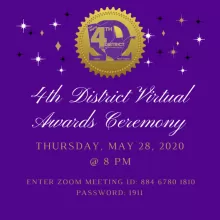 4th District Awards Ceremony Flyer